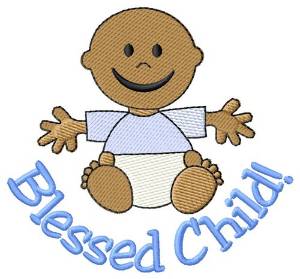 Picture of Blessed Child Machine Embroidery Design