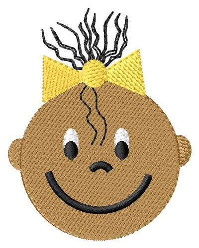 Girl Face Machine Embroidery Design