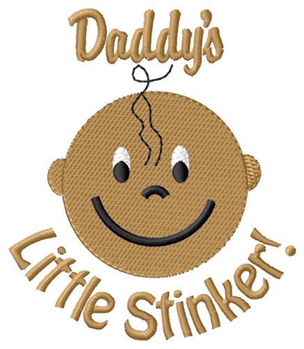 Daddys Little Stinker Machine Embroidery Design