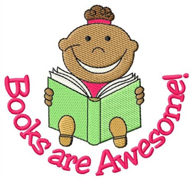 Picture of Awesome Books Machine Embroidery Design