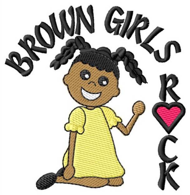 Picture of Brown Girls Machine Embroidery Design