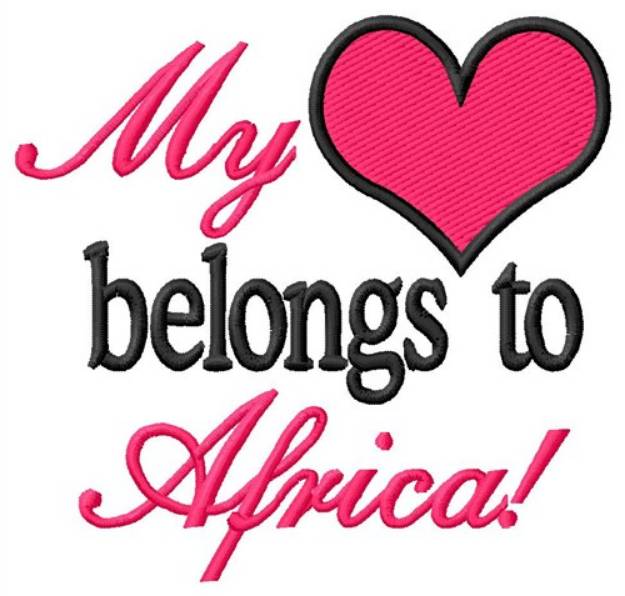 Picture of Heart In Africa Machine Embroidery Design