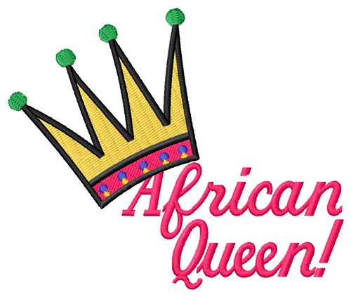 African Queen Machine Embroidery Design