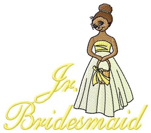Jr Bridesmaid Machine Embroidery Design