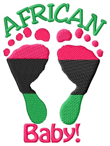 African Baby Machine Embroidery Design
