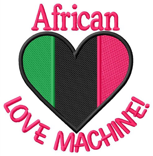 African Love Machine Machine Embroidery Design