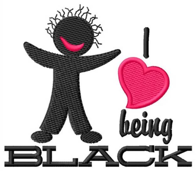 Picture of Love Being Black Machine Embroidery Design