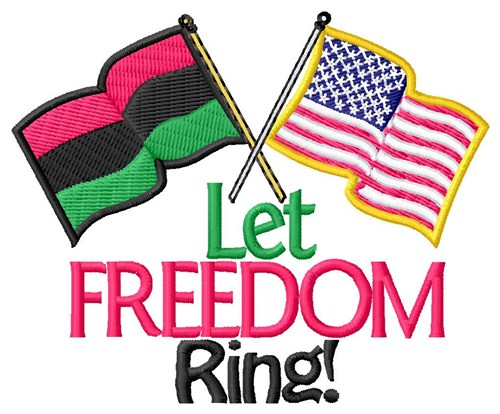 Freedom Flags Machine Embroidery Design