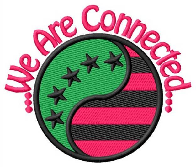 Picture of We Are Connected Machine Embroidery Design