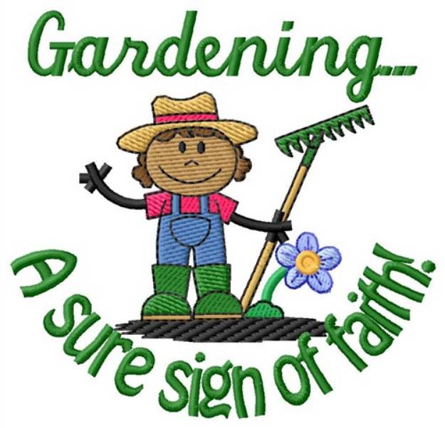 Picture of Gardening Machine Embroidery Design