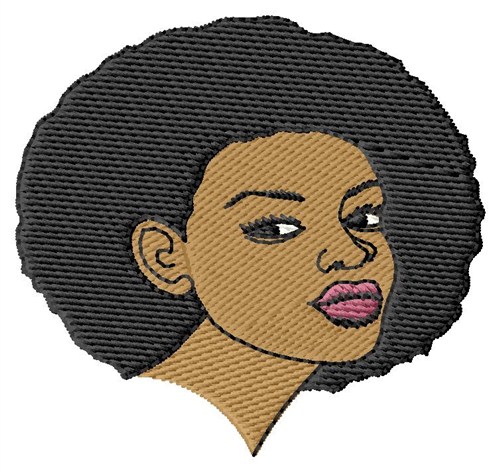 Afro Girl Machine Embroidery Design