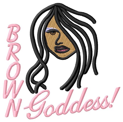 Brown Goddess Machine Embroidery Design