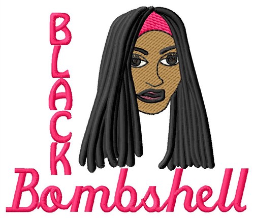 Black Bombshell Machine Embroidery Design