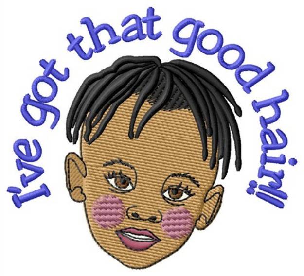 Picture of Good Hair Machine Embroidery Design