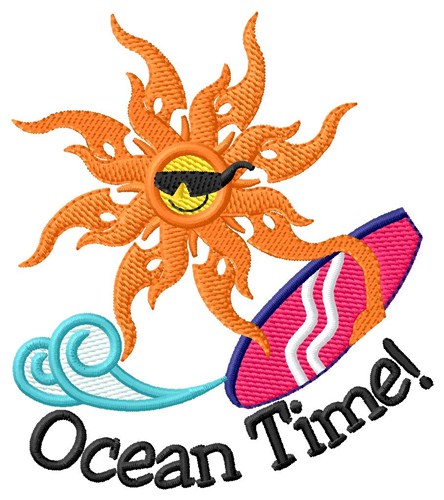 Ocean Time Machine Embroidery Design