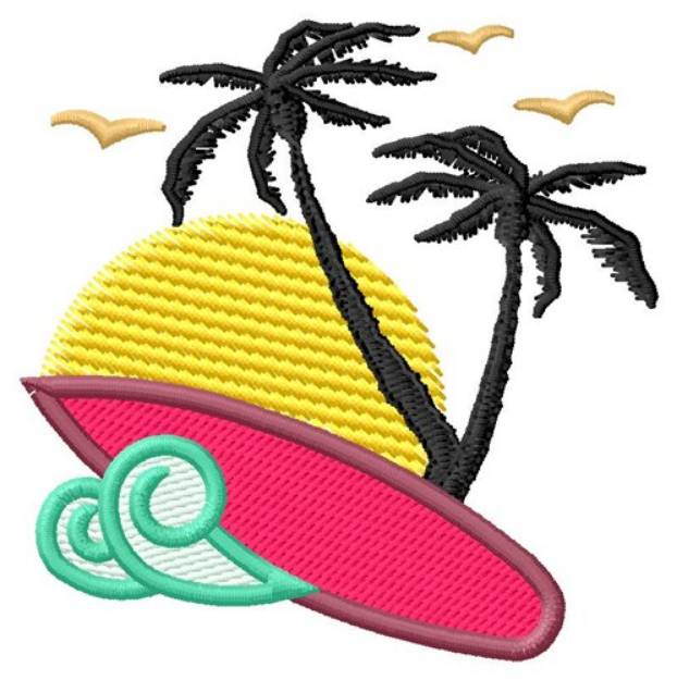 Picture of Surfscape Machine Embroidery Design