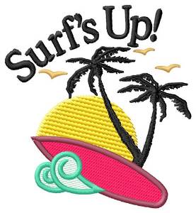Picture of Surfs Up Machine Embroidery Design