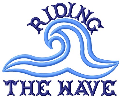 Riding The Wave Machine Embroidery Design