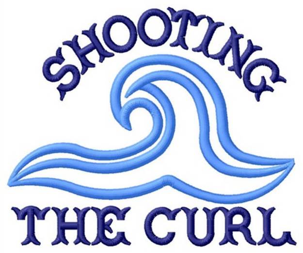Picture of Shooting The Curl Machine Embroidery Design