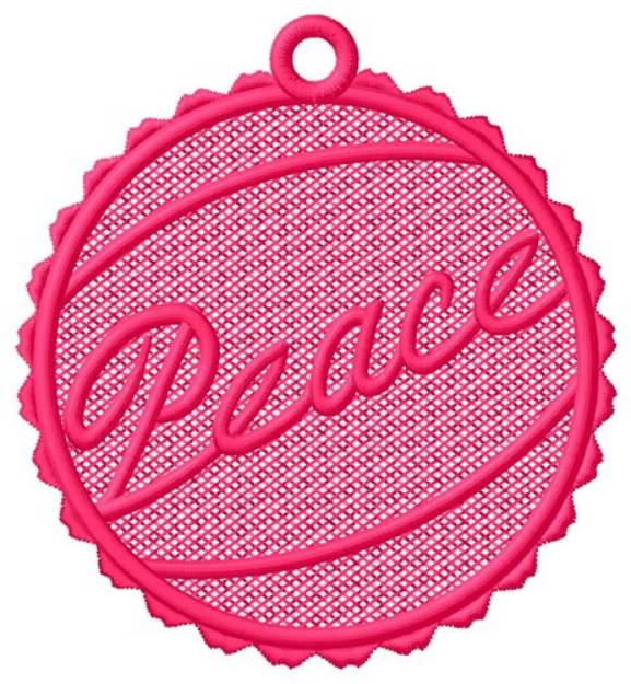 Picture of Peace Ornament Free Standing Lace Machine Embroidery Design