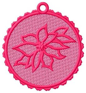 Picture of Poinsettia Ornament Machine Embroidery Design