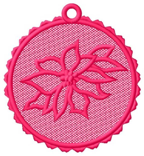 Picture of Poinsettia Ornament Machine Embroidery Design