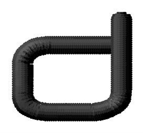 Nueropol Lowercase d Machine Embroidery Design