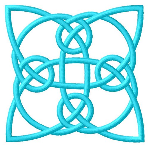 Knot Work Square Outline Machine Embroidery Design