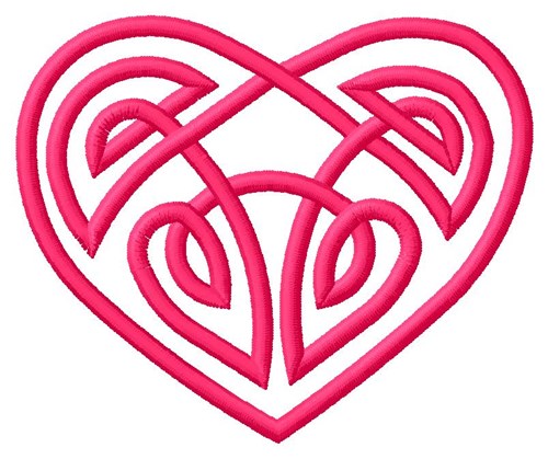 Heart Knotwork Outline Machine Embroidery Design