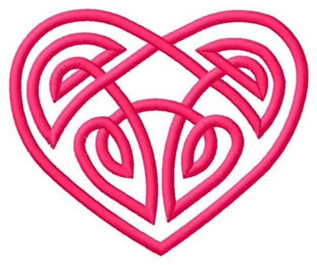 Picture of Heart Knotwork Outline Machine Embroidery Design