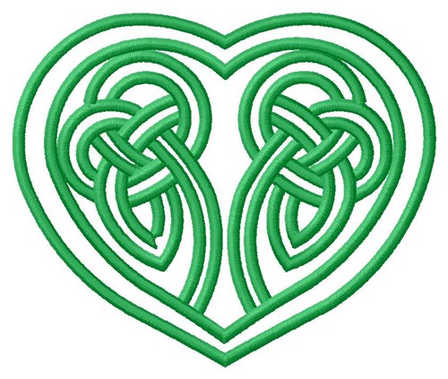 Celtic Heart Outline Machine Embroidery Design