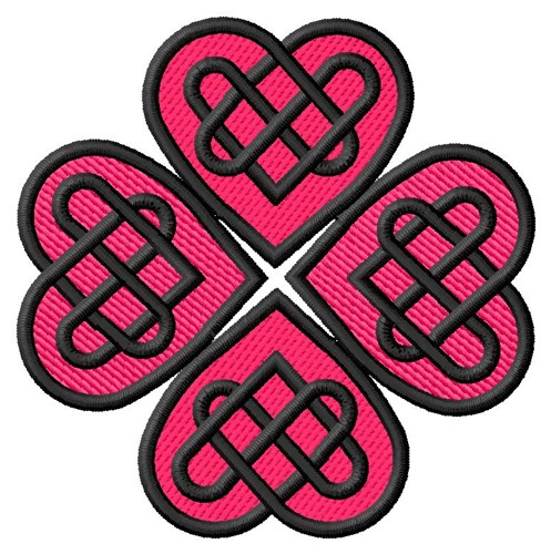 Four Hearts Machine Embroidery Design