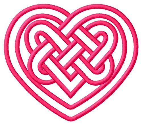 Heart Outline Machine Embroidery Design