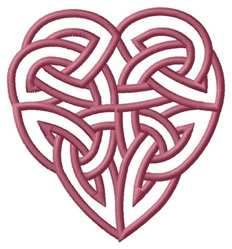 Twisted Heart Outline Machine Embroidery Design