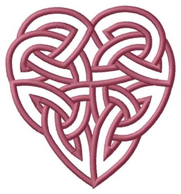 Picture of Twisted Heart Outline Machine Embroidery Design