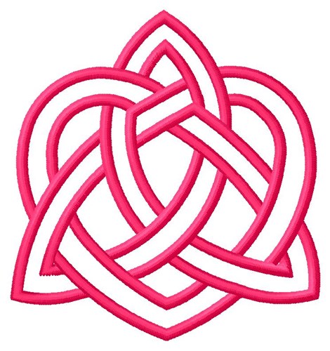 Trinity Heart Outline Machine Embroidery Design