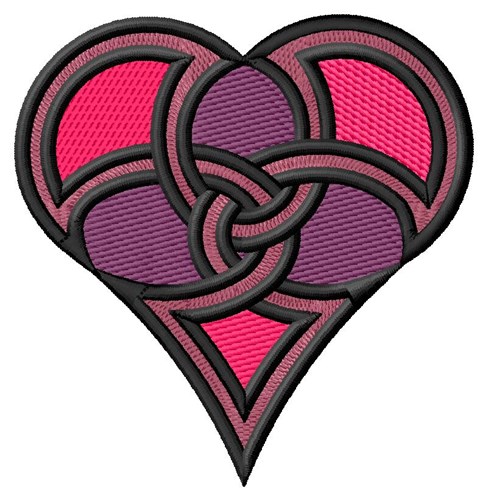 Colorful Heart Machine Embroidery Design