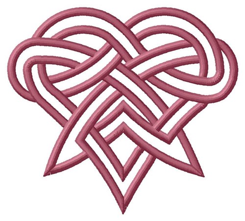 Heart Knot Outline Machine Embroidery Design