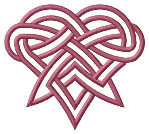 Picture of Heart Knot Outline Machine Embroidery Design