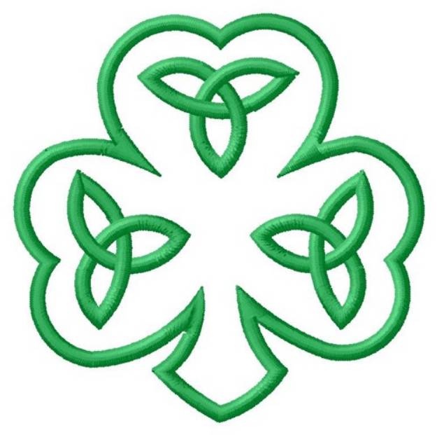 Picture of Celtic Shamrock Outline Machine Embroidery Design