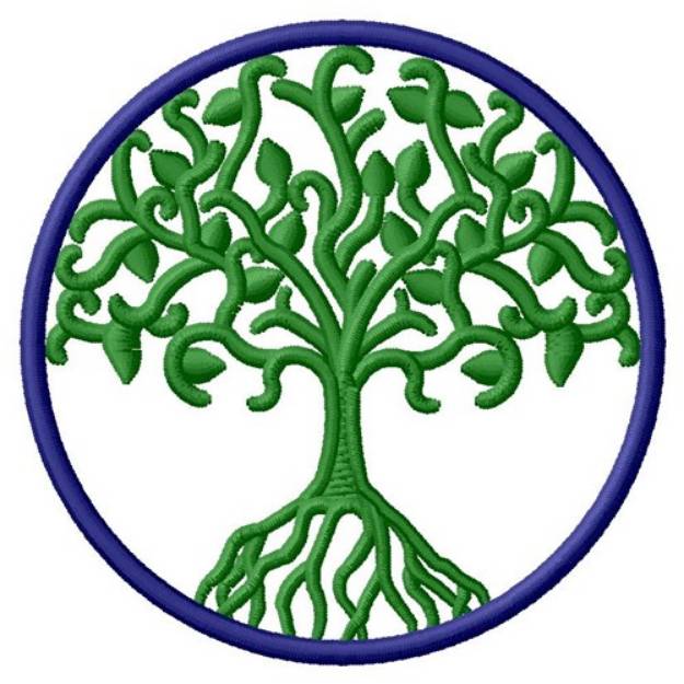 Picture of Tree of Life Circle Machine Embroidery Design
