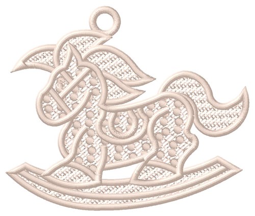 FSL Rocking Horse Ornament Machine Embroidery Design