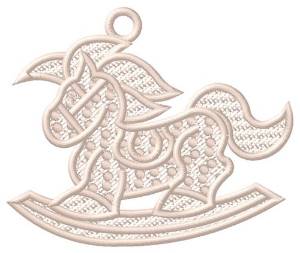 Picture of FSL Rocking Horse Ornament Machine Embroidery Design