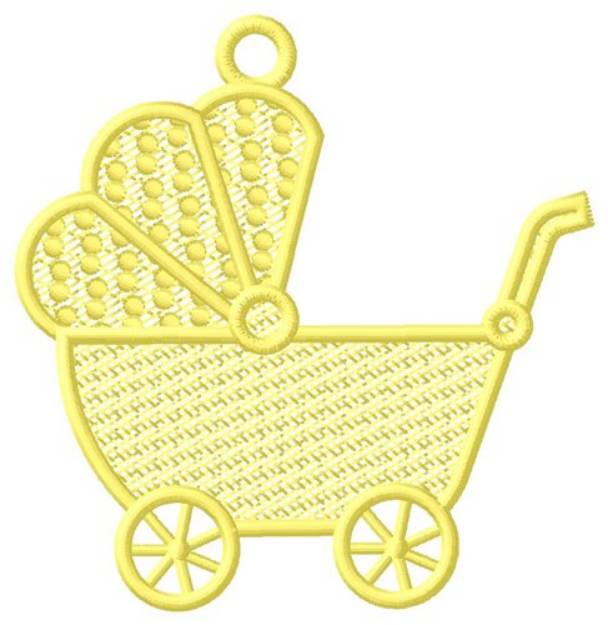 Picture of FSL Buggy Ornament Machine Embroidery Design