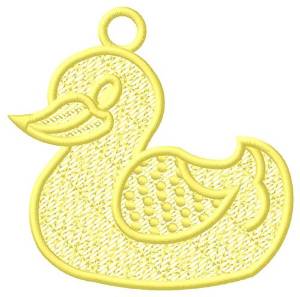 Picture of FSL Duck Ornament Machine Embroidery Design