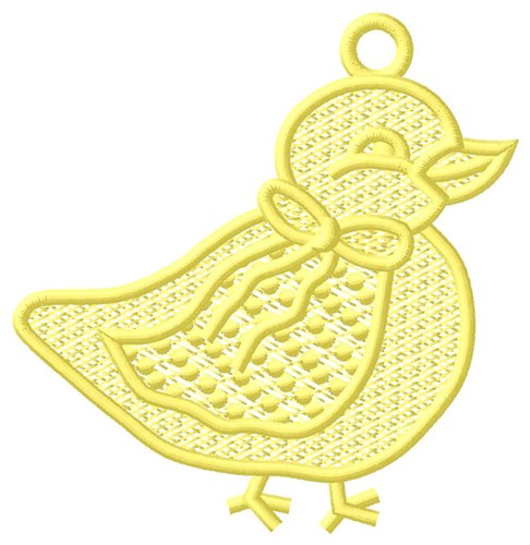 FSL Chick Ornament Machine Embroidery Design