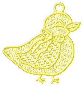 Picture of FSL Chick Ornament Machine Embroidery Design