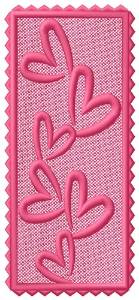 Picture of FSL Heart Bookmark Machine Embroidery Design