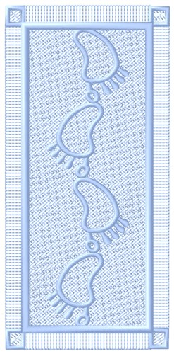 FSL Baby Feet Bookmark Machine Embroidery Design