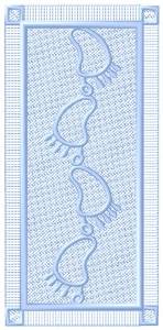 Picture of FSL Baby Feet Bookmark Machine Embroidery Design